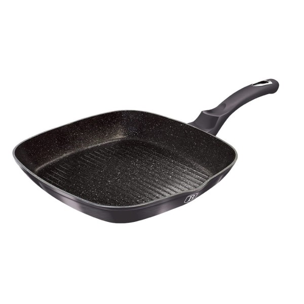 Patelnia grillowa Berlinger Haus Carbon Pro BH-6909 28x28 cm z powłoką granitową do grillowania w kuchni