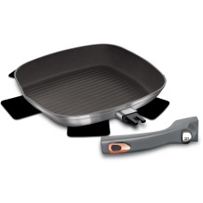 Patelnia grillowa Berlinger Haus Moonlight BH-6083 tytanowa 28x28 cm do grillowania w domu