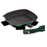 Patelnia grillowa Berlinger Haus Emerald BH-6089 28 cm z odpinaną rączką granitowa