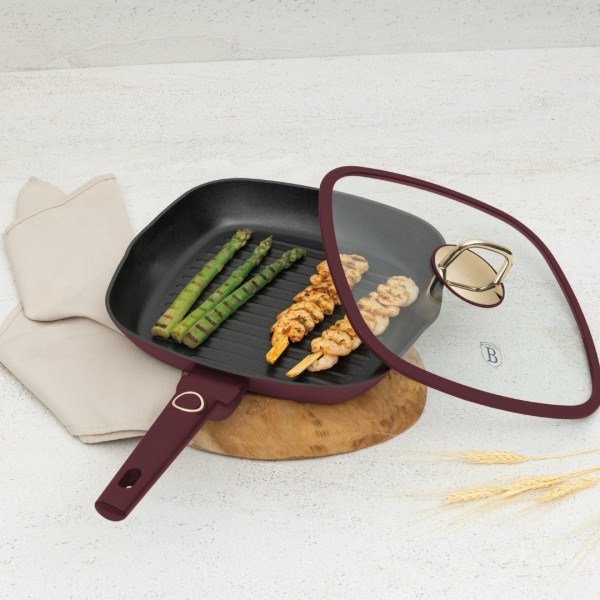 Пательня гриль BerlingerHaus Leonardo BH-8037 титанова для приготування на грилі