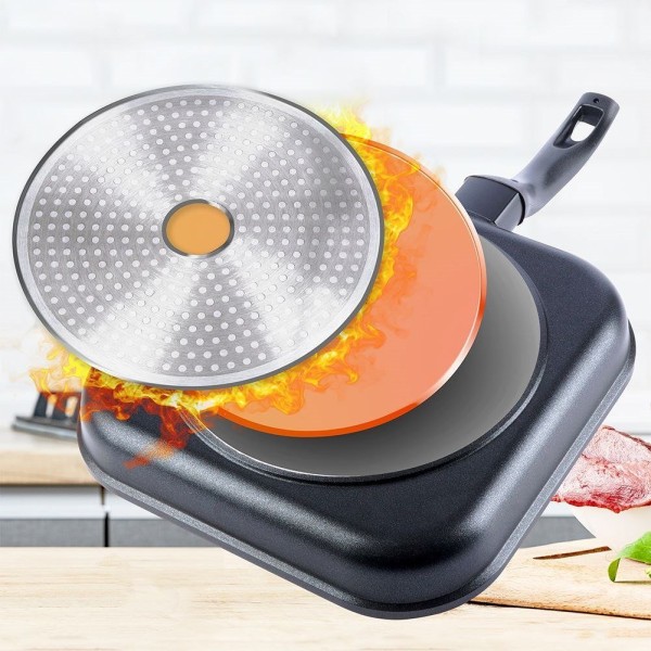 Patelnia grillowa ORION GRANDE 26x26 cm, granitowa, do grillowania