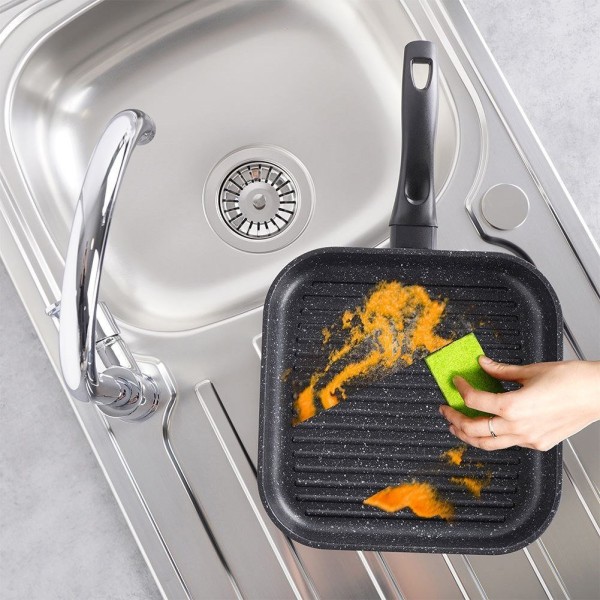 Patelnia grillowa ORION GRANDE 26x26 cm, granitowa, do grillowania