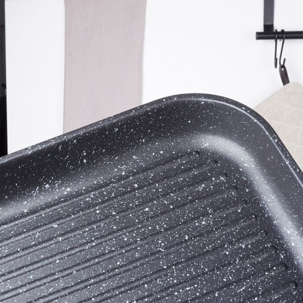 Patelnia grillowa ORION GRANDE 26x26 cm, granitowa, do grillowania