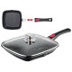Patelnia grillowa Kinghoff KH-1511 granitowa 28 cm z odłączanym uchwytem do grillowania