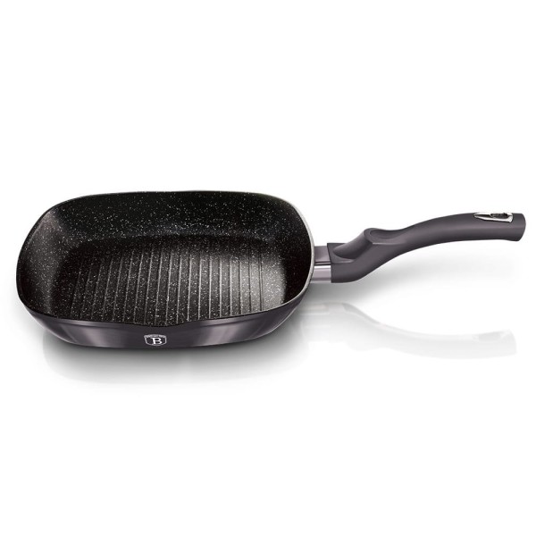 Patelnia grillowa Berlinger Haus Carbon Pro BH-6901 28x28 cm powłoka granitowa do kuchni