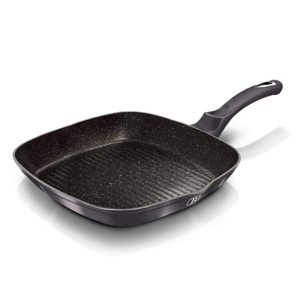 Patelnia grillowa Berlinger Haus Carbon Pro BH-6901 28x28 cm powłoka granitowa do kuchni