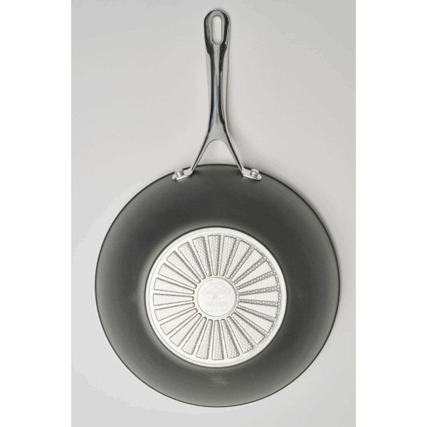 Wok Ballarini Alba tytanowy 30 cm na kuchnie indukcyjne