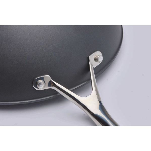 Wok Ballarini Alba tytanowy 30 cm na kuchnie indukcyjne
