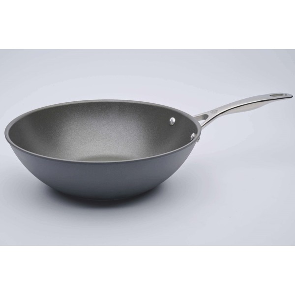 Wok Ballarini Alba tytanowy 30 cm na kuchnie indukcyjne