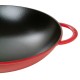 Patelnia wok Staub żeliwna 37 cm z pokrywką czerwona do kuchni