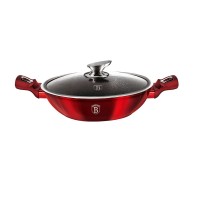 Patelnia wok Berlinger Haus Burgundy BH-7110 30 cm 4 l z powłoką granitową