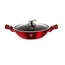 Patelnia wok Berlinger Haus Burgundy BH-7110 30 cm 4 l z powłoką granitową