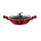 Patelnia wok Berlinger Haus Burgundy BH-7110 30 cm 4 l z powłoką granitową
