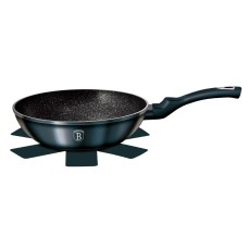 Patelnia wok Berlinger Haus Metallic Aquamarine 28 cm granitowa do smażenia