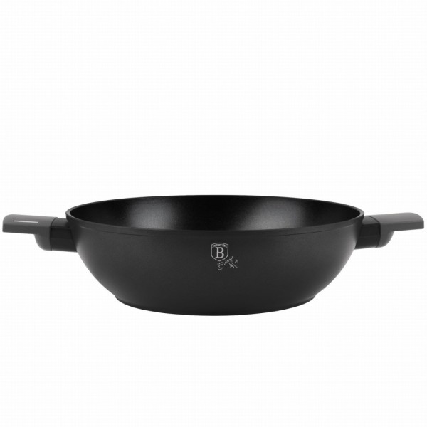 Patelnia wok Berlinger Haus Antracit BH-8125 tytanowa 30 cm z pokrywką