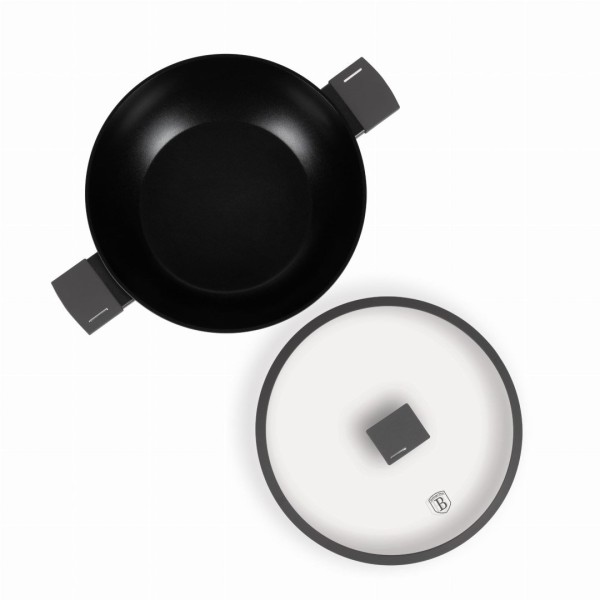 Patelnia wok Berlinger Haus Antracit BH-8125 tytanowa 30 cm z pokrywką