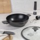 Patelnia wok Berlinger Haus Antracit BH-8125 tytanowa 30 cm z pokrywką