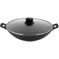 Wok, Krisberg, WOK żeliwny KS-2561, 31 см з кришкою — для смаження і вок-стир-фраю