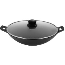Wok, Krisberg, WOK żeliwny KS-2561, 31 см з кришкою — для смаження і вок-стир-фраю