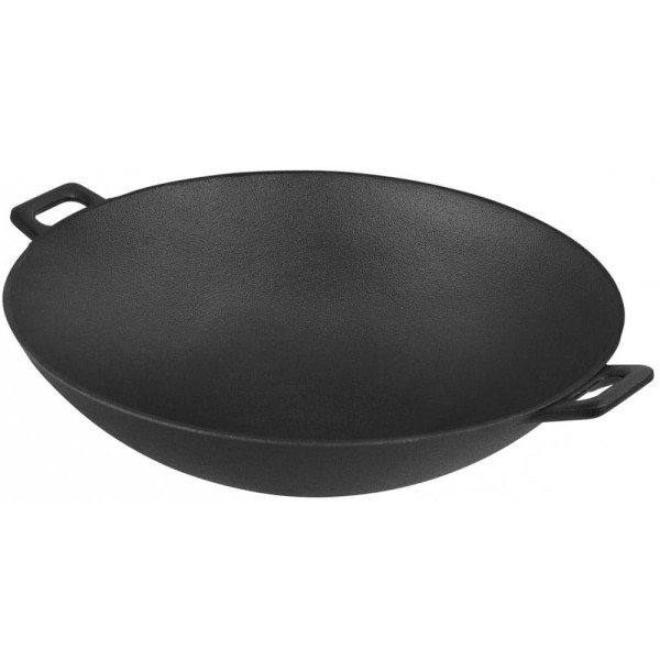 Wok, Krisberg, WOK żeliwny KS-2561, 31 см з кришкою — для смаження і вок-стир-фраю