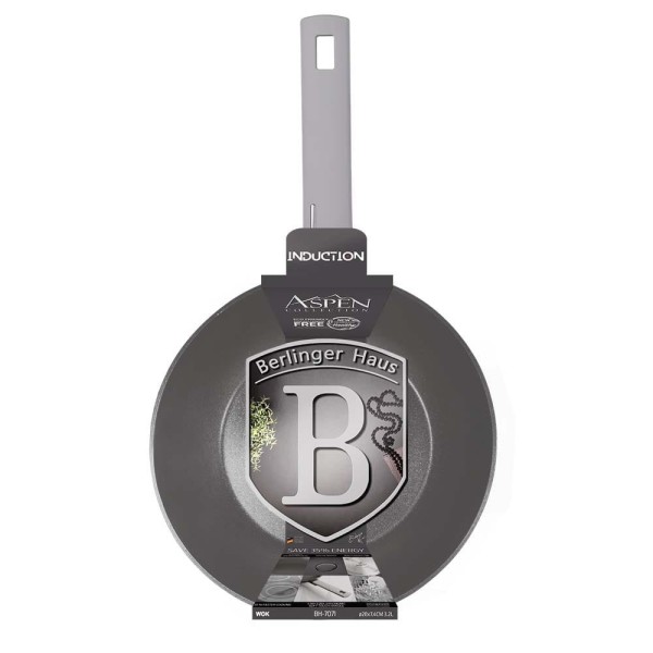 Patelnia wok Berlinger Haus Aspen 28 cm 3,2 l powłoka tytanowa