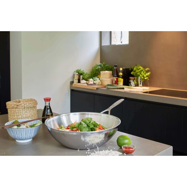 Wok Demeyere Industry 5 30 cm do smażenia i stir-fry