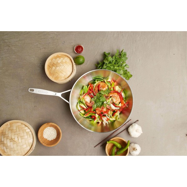 Wok Demeyere Industry 5 30 cm do smażenia i stir-fry