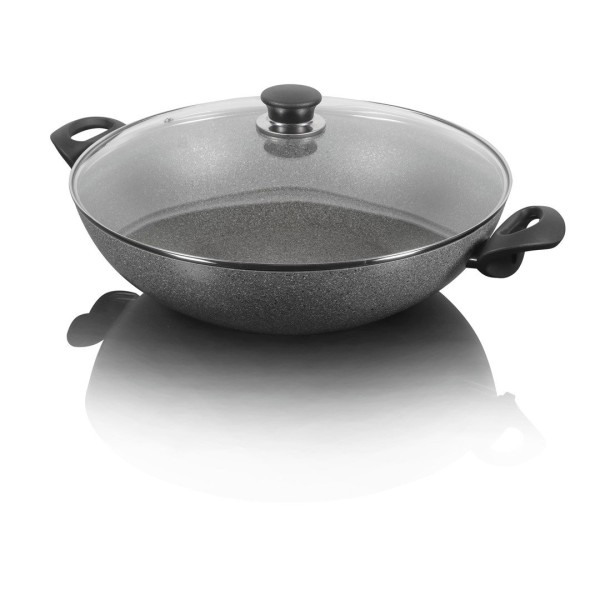 Wok Ballarini Ferrara 2H z pokrywką 36 cm do smażenia i duszenia