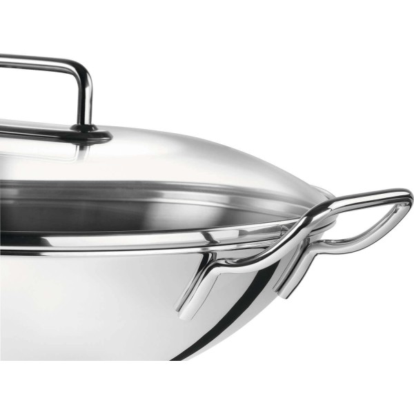 Patelnia wok Zwilling Plus 32 cm z pokrywką do gotowania chińskiego