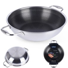 Wok patelnia, Orion COOKCELL 28 cm, stalowy nieprzywierający, indukcja