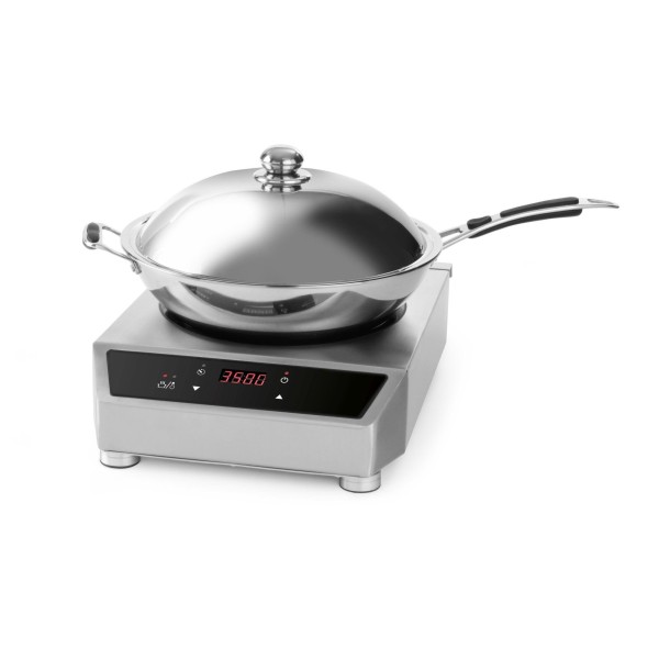 Patelnia wok Hendi 239773 indukcyjna 36 cm do kuchni profesjonalnej