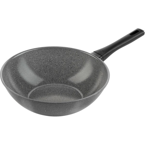 Wok patelnia Zwilling Terreno Plus ceramiczna 28 cm szara do gotowania
