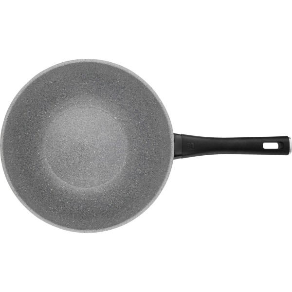 Wok patelnia Zwilling Terreno Plus ceramiczna 28 cm szara do gotowania