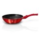 Patelnia wok Berlinger Haus Metallic Line 30 cm burgundowa granitowa BH-6166