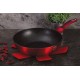 Patelnia wok Berlinger Haus Metallic Line 30 cm burgundowa granitowa BH-6166