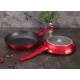 Patelnia wok Berlinger Haus Metallic Line 30 cm burgundowa granitowa BH-6166