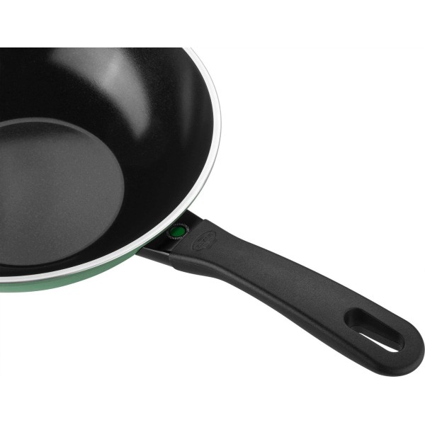 Wok Ballarini Caprera 28 cm zielony do smażenia i przyrządzania potraw