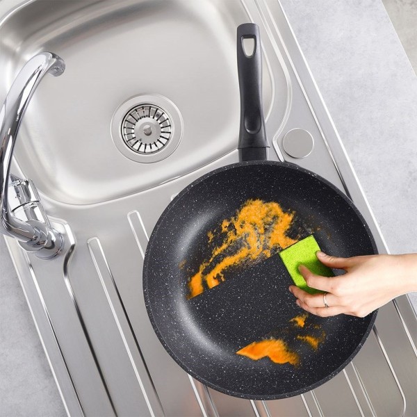 Wok patelnia, ORION Grande 30 cm, głęboka granitowa nieprzywierająca, indukcja