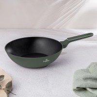 Пательня Wok BerlingerHaus BH-8158, 28 см, для смаження та вок-страв Matte Green Collection