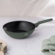 Пательня Wok BerlingerHaus BH-8158, 28 см, для смаження та вок-страв Matte Green Collection