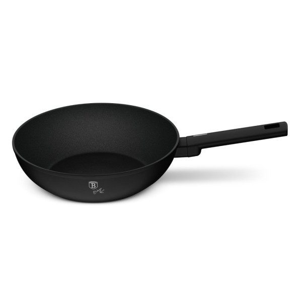 Пательня Wok BerlingerHaus BH-8180 для смаження овочів та м’яса 28 см Matte Black Collection