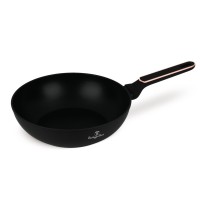Пательня Wok BerlingerHaus BH-8353 28 см для смаження та приготування азіатських страв Black Rose Collection