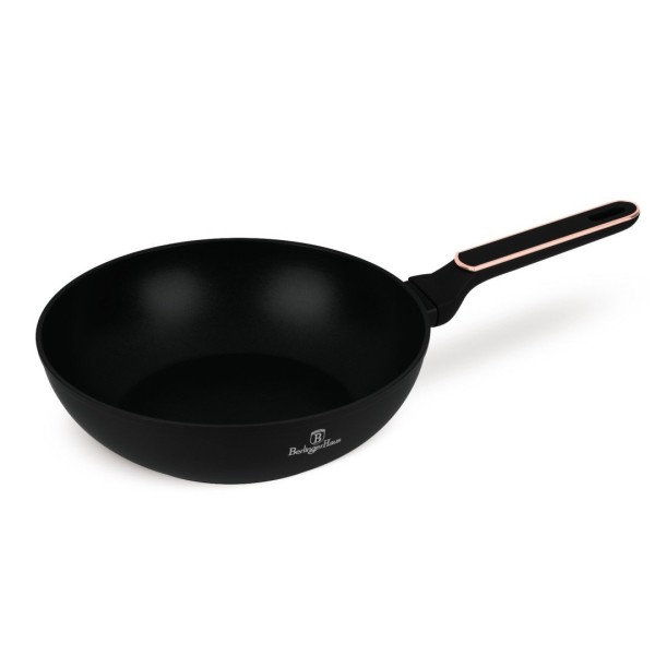Пательня Wok BerlingerHaus BH-8353 28 см для смаження та приготування азіатських страв Black Rose Collection