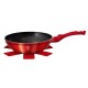 Patelnia wok Berlinger Haus Metallic Line Burgundy 28 cm granitowa
