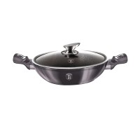 Patelnia Wok Berlinger Haus Carbon Pro BH-7111 30 cm 4 l z powłoką granitową do gotowania