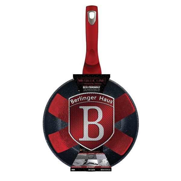 Пательня-Вок Berlinger Haus Line BH-1267 28 см гранитова, для смаження та приготування страв
