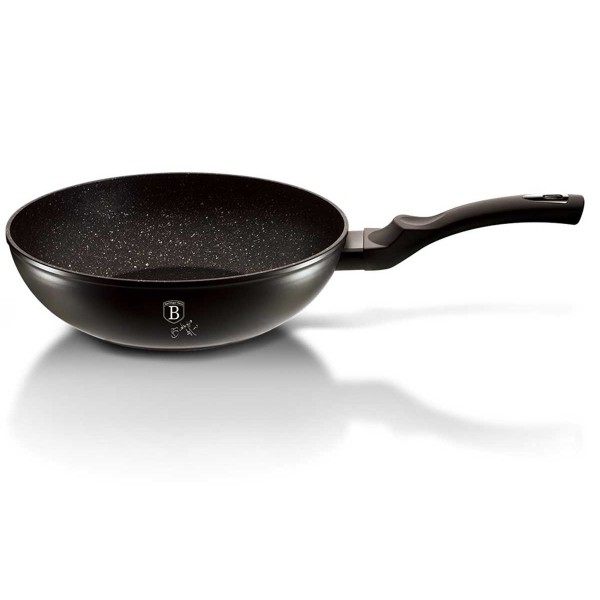 Сковорода Вок Berlinger Haus Black Silver BH-1848, 28 см для приготування страв азійської кухні