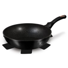 Patelnia wok Berlinger Haus Black Rose BH-6178 granitowa 30 cm do kuchni