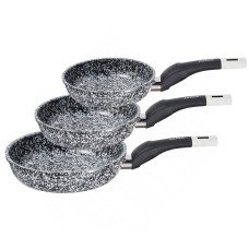 Zestaw patelni Zilner ZL-7129 marmurowo-ceramicznych 16/18/20 cm do smażenia