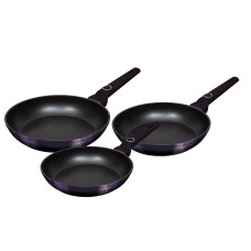 Zestaw patelni Berlinger Haus Purple Eclipse BH-7103 20/24/28 cm z powłoką tytanową 3-ele